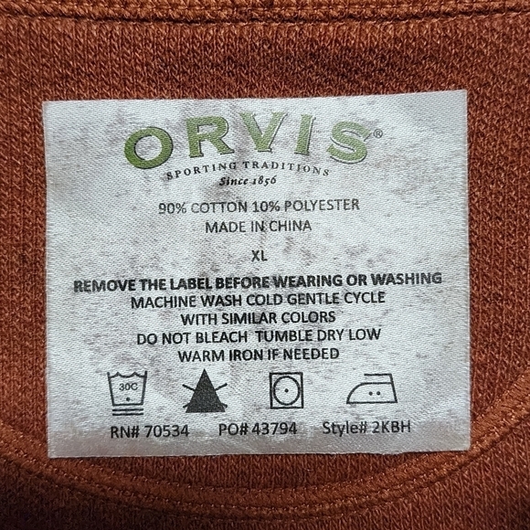 Orvis Front Zip Sweater XL Mens Size - Picture 3 of 6